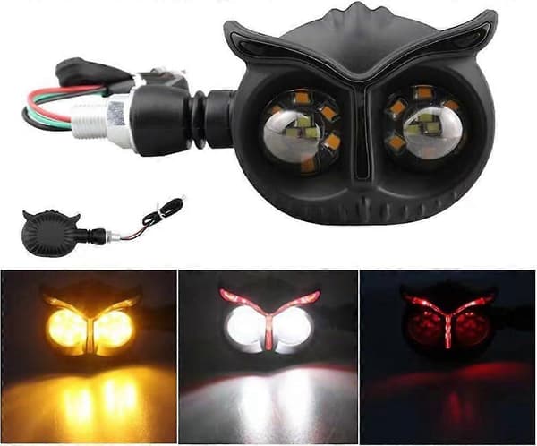 2 st Ugglaformade LED Motorcykel Blinkers, Modifierad Kylning, 12V Vattentät