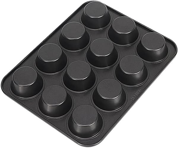 2 stk. store muffinsforme nonstick muffinsforme bageforme til cupcakes brownies kage budding (35,3 x 26,2 x 3 cm)