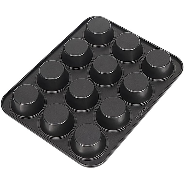 2 stycken stora muffinsformar nonstick muffinsformar bakformar för cupcakes brownies tårta pudding (35,3 x 26,2 x 3 cm)