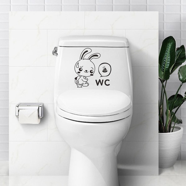 Sarjakuva Pupujussi WC-tarrat Hauskat WC-seinätarrat Sarjakuva Eläin Kylpyhuoneen Koristeluun