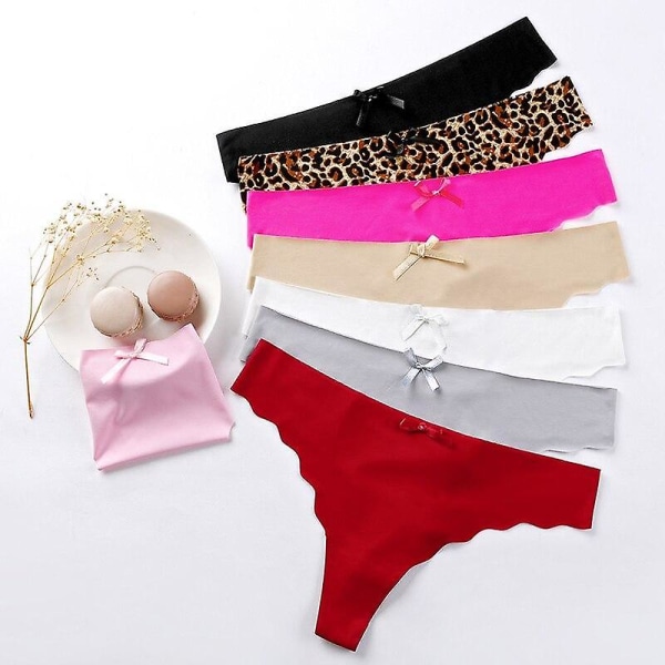 4 st kvinnors g-string sexiga underkläder damtrosor mode sömlösa bikini underkläder t-back nya låg midja kvinnliga trosa 1 M