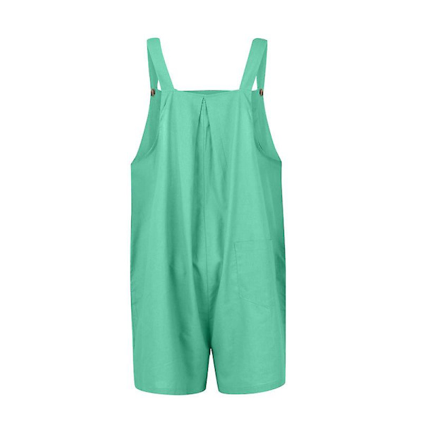 Dame Ærmeløs Justerbar Overalls Jumpsuit Green S