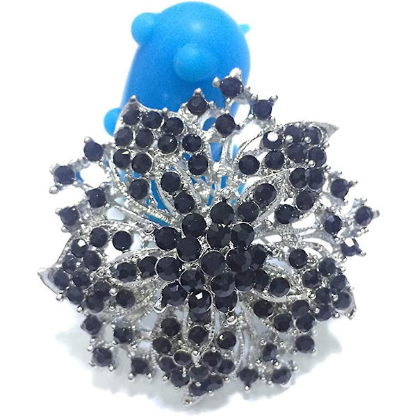 Fashion Smycken Vacker Silverpläterad Rhinestone Kristall Brosch Pin För Kvinna
