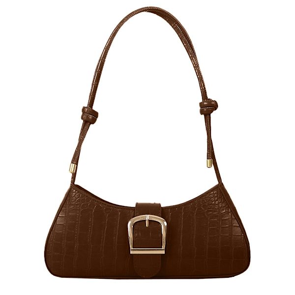 Messenger Bagsyntetisk Lær Skuldervesker, Mote Casual Pendlerhåndvesker brown