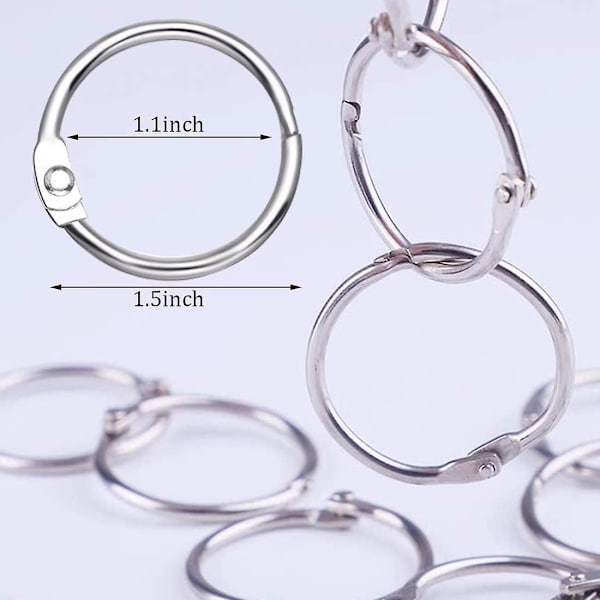 Binderinge 25 mm Bogringe Løsblad Bindering Indeks Kort Ringe Flashcard Ring Metalringe Til Indeks Kort Ideel