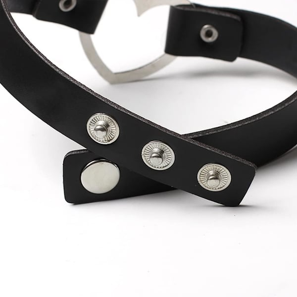 Vintage Halskæde Hjerte Choker Sæt, 4-pak.., 4 stk. (Pakke med 1), Metal Læder