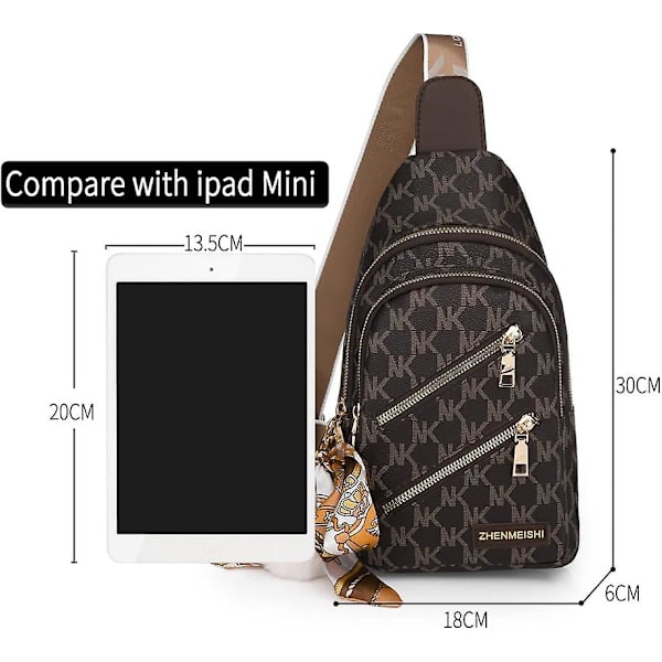 Sling-reppu naisille, rintalaukku, crossbody-sling-reppu (a-musta)