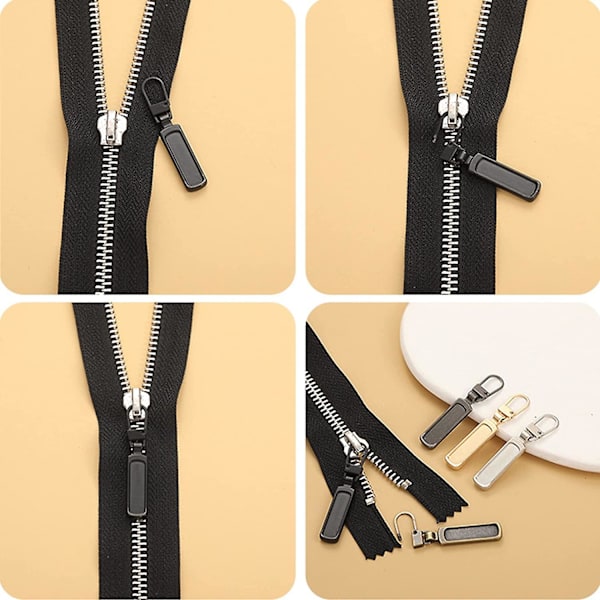 Lynlås Træk Udskiftning Retro Aftagelig Metal Lynlås Trækker Universal Lynlås Slider Håndtag Reparationssæt Lynlås Træk Reparation Til Jakker Rygsække Støvler P