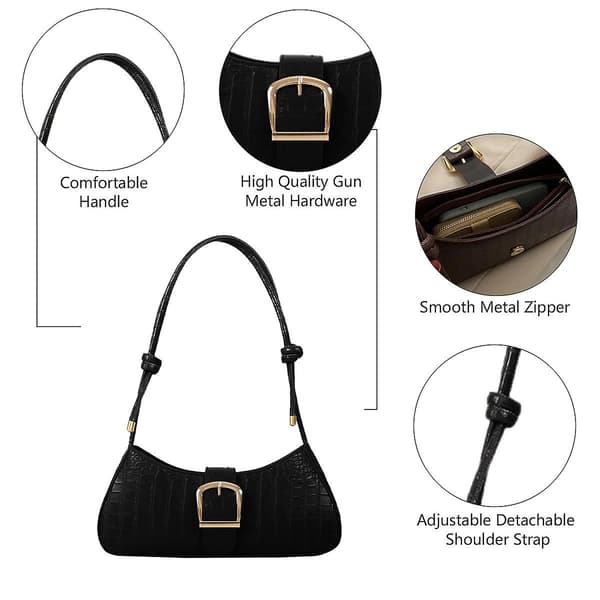 Messenger Bag - Konstläder Axelväskor, Fashion Casual Pendlar Handväskor black