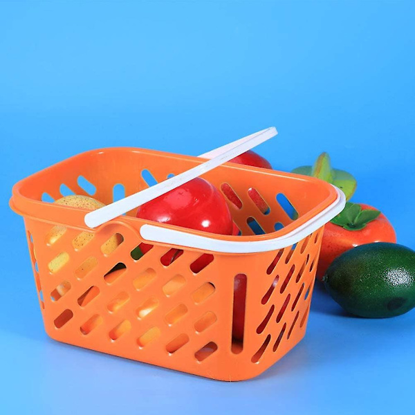 2 stk. Leker Groceries Basket Mini Lekehandlekurv Med Håndtak Kjøkken