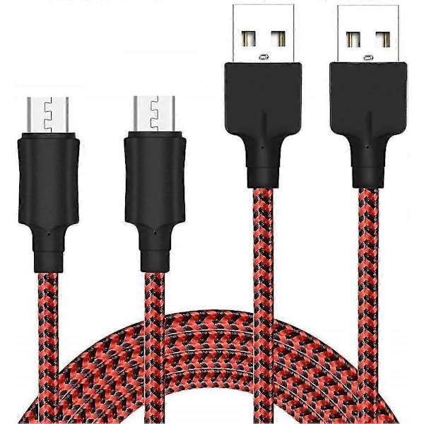 Usb-datakaapeli Android-datakaapeli 2 m 2 kpl Nylonpunottu Usb-datakaapeli