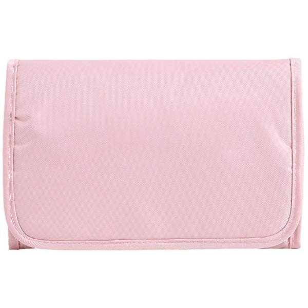 Ny Polyester Vasketaske Lazy Bærbar Kosmetiktaske Hjem Toiletartikler Opbevaringstaske pink