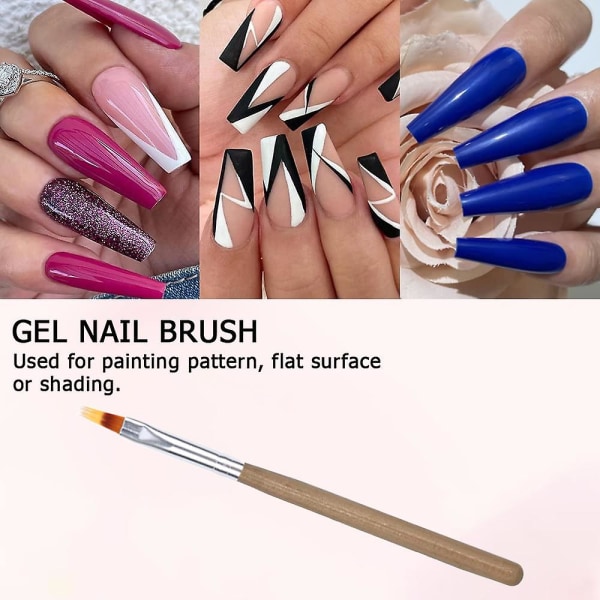 Spikpenna Spets Ombre Design Akryl Nagelkonst Pensel Set Ritning Målning Penna Manikyr Diy&salong Verktyg style  style1quantity  3pcs