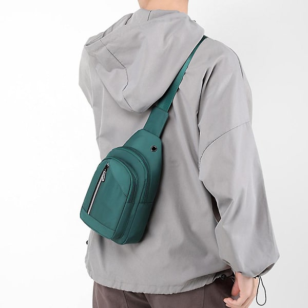Ny Brysttaske Herre Vandtæt Nylon Skuldertaske Brysttaske grey