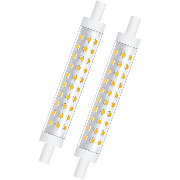 2 st 10w R7s 118mm LED-lampa Dimbar Varmvit 3000k 100w Halogen Reflektorstrålkastare [Energiklass A++]
