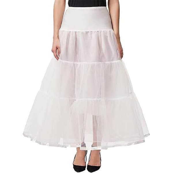 Dame Ankel-længde Underkjoler Nederdele Bryllup Halv Slips Krinoline Underskørt Beige S M