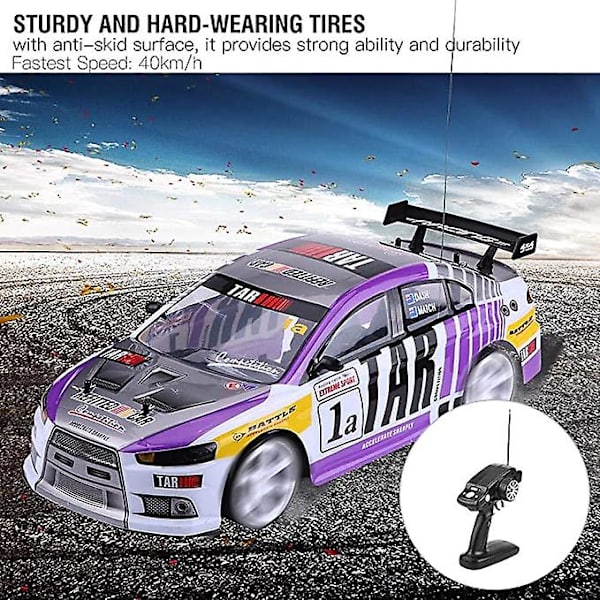 Rc Drift Bil, 1:10 Firehjulstrækker Bil Racing Drift Model Bil Køretøj Legetøj Gave Til Rc Elskere Over 14 År