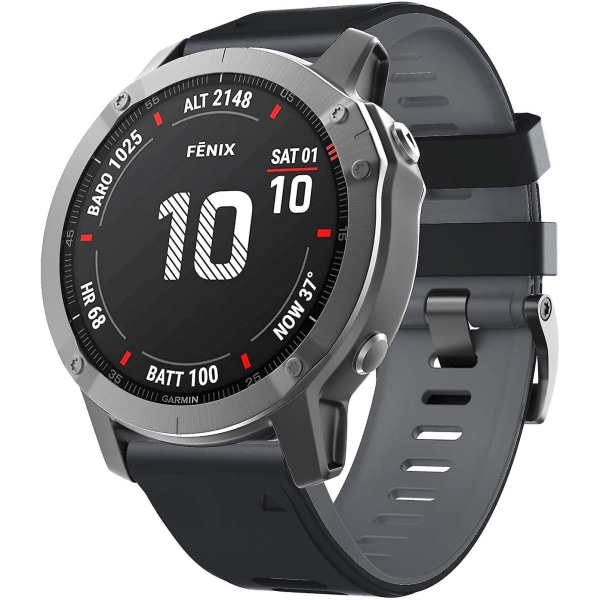 Mjukt silikonklockarmband, 22 mm bredd - Lätt att montera Fenix 5/fenix 5 Plus/forerunner 935/approach S60/quatix 5