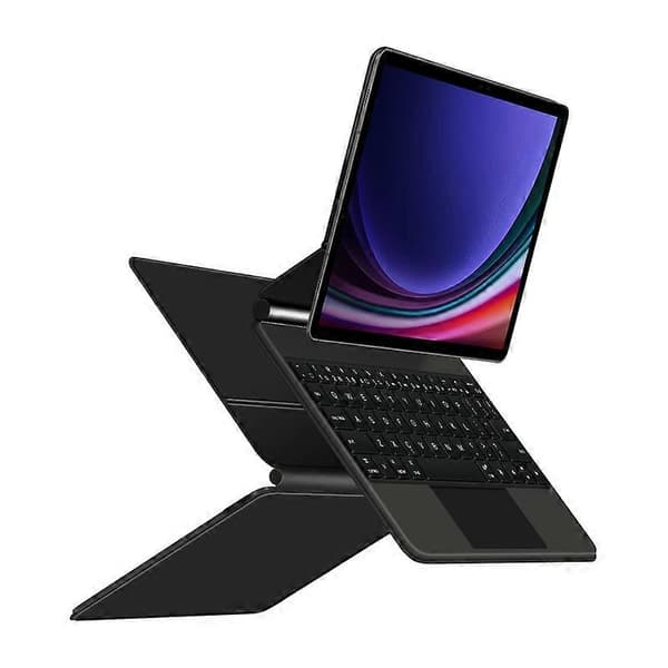 Til Samsung Galaxy Tab S9 Magnetisk Flydende Bluetooth-tastatur + Læder Tablet-etui