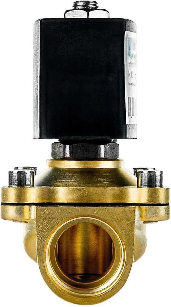 3/4\" messing magnetventil, 230V AC, 0-10 bar, Viton, lukket, ingen strøm