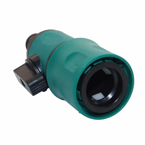 2 st 16mm trädgårdsslang snabbkoppling vattenrör kopplingar med ventil (16mm)