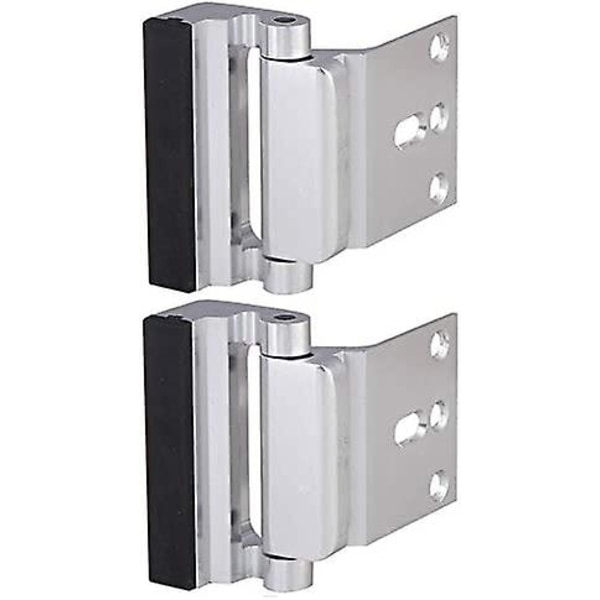 Toyful 2-pack dörrförstärkningslås med 8 skruvar - Hemmasäkerhetsdörrlås för småbarn - Barnsäkert dörrlås - Nattlås tål 800 kg - Vit Silver