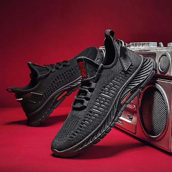 Herre Sports Løbesko Flyvende Vævet Åndbare Sneakers Frd5001 Black EU 41