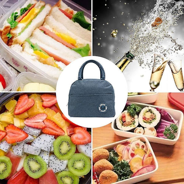 Matbokser for voksne, 1100 ml Bento matboks for barn med bestikk, isolert lunsjveske