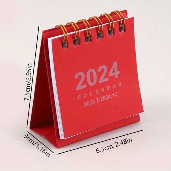 1st, Mini 2024 Skrivbordskalender Enkel Bärbar Skrivbordskalender Liten och delikat skrivbordsplacering Skrivbordskalender blue