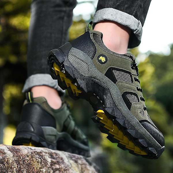 Herr Sneakers Låg-Top Vandringsskor För Utomhus Trailing Trekking Walking 102 Green EU 42