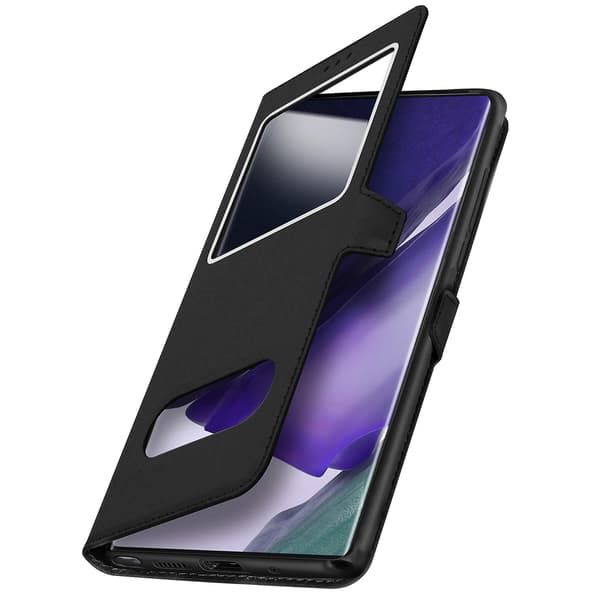 Galaxy Note 20 Ultra Kotelo Kaksi-ikkunainen Videoteline Musta