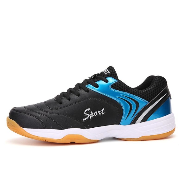 Lett Sneakers for Menn og Kvinner - Mote-sko for Innendørsbane - Egnet for Badminton 3D7059 BlackBlue EU 44