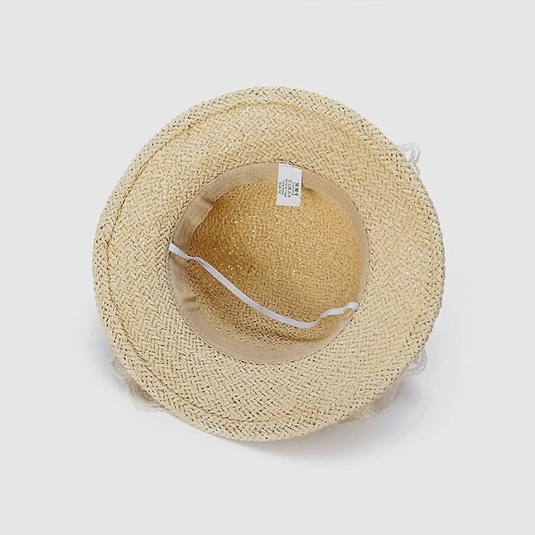 Liten flicka barn sommar halmhatt, småbarn flickor bred brätte floppy strand solskärm hatt, flicka solhatt