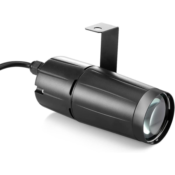 Scenebelysning, LED 3W projeksjonslampe hvit farge pinspot med EU-plugg