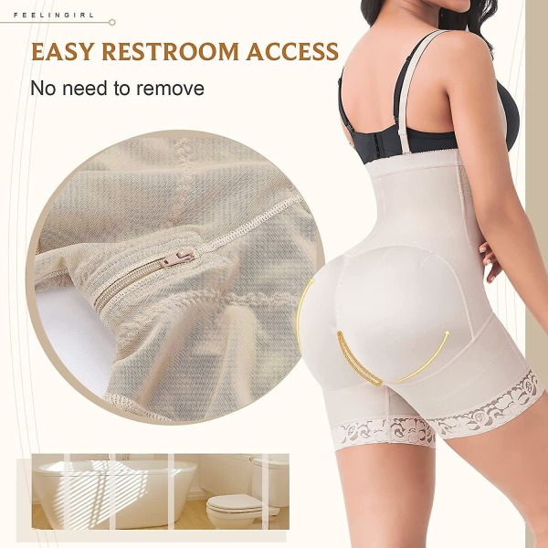 Feelingirl Muotoileva Alusasu Naisille Vatsaa Kontrolloiva Muotoileva Body Fajas Kokovartalomuotoilija Naisille Muotoileva Body Vetoketjullinen Haarakiinnitys Hakaset Ja Vetoketju M