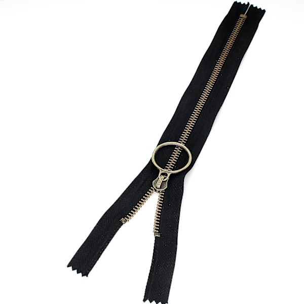 10 kpl 23 cm (9 tuuman) vetoketju, #5 antiikkimessinkipinnoitettu metallivetoketju, suljettu pää rengasvetimellä, laukkujen, askartelujen ja takkien ompeluun