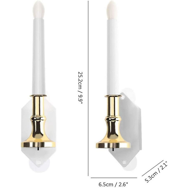 Flamlösa stearinljus med sugkoppar, 4-pack