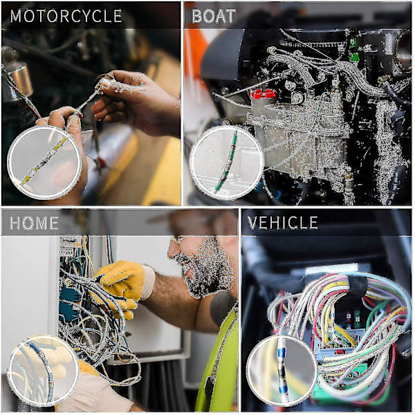 800/300/250 st krympslangade stjärtförbindningar Vattentät lödningstätning Elektriska stjärtförbindningar Tråd Kabelskarv Terminal Kit 50pcs with box