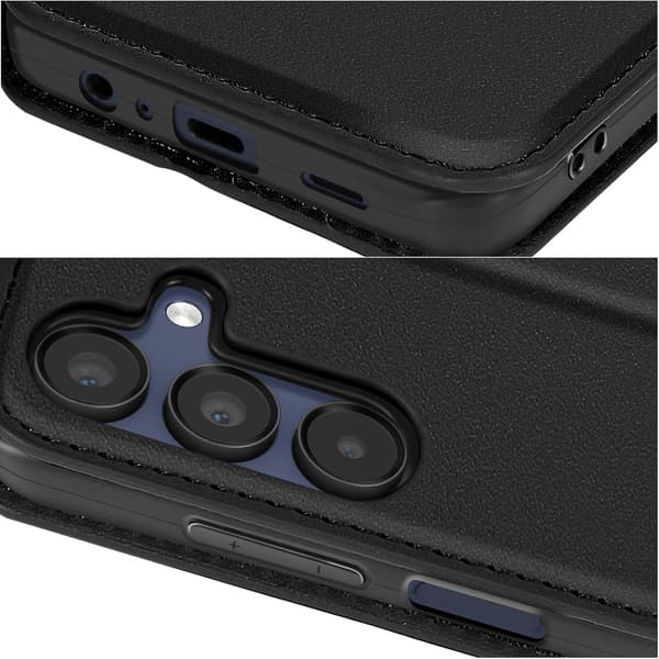 Folio etui til Galaxy A15 Multifunktionel, Sort
