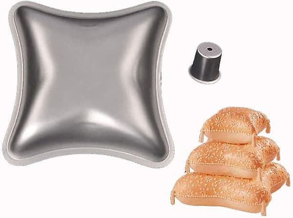 Aluminium Pudeformet Kageform Sæt, 3 Dele