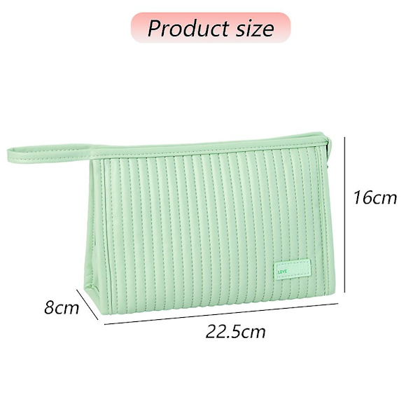 Bärbar toalettartiklar förvaringsväska dam sminkväska rese mini toalettartiklar väska Light green
