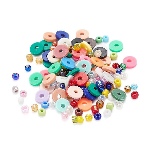 1Box DIY Pärlor Smycken Gör-Det-Själv-Kit Inkluderar 1124st 4 Stilar Runda Glasfrö Pärlor