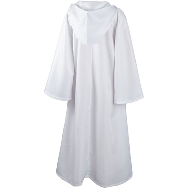 Service Voksen Halloween Kostume Hængende Karneval Kostume Tunika Hættetrøjer Frakke Cosplay Kappe white M