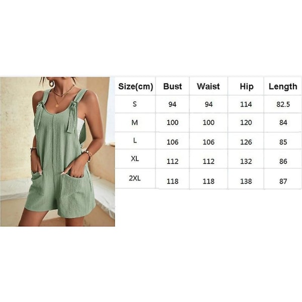 Dame Casual Ærmeløs Spaghetti Stropper Jumpsuits, Bukser Romper Med Lommer Red M