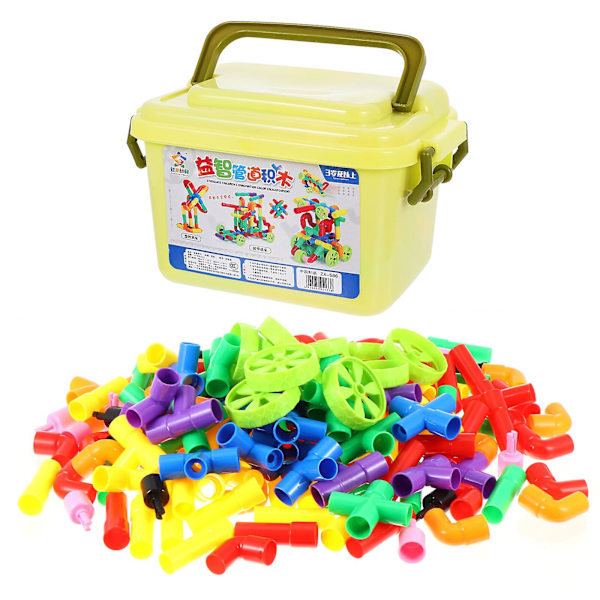 1 Set/88kpl Luova Muovinen Vesiputki Rakennuspalikat Lasten Opettavainen Lelu Colorful 20X15CM