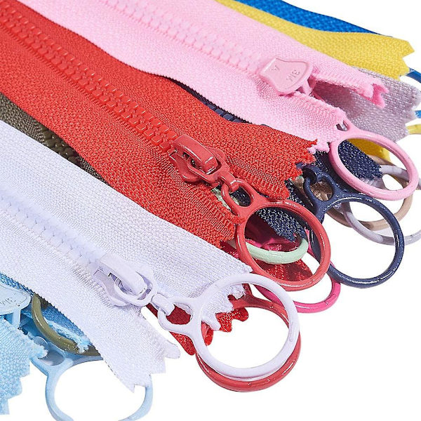 36 st 10 tum plast blixtlås i nylon med ringdragkedjor stängda ändar harts blixtlås för DIY sömnad hantverk väska kläder