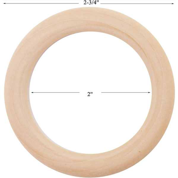 40 st träringar - 70 mm naturliga massiva träringar släta oavslutade träcirklar - perfekta för gör-det-själv-hantverk, ringhänge, kontakter smyckestillverkning
