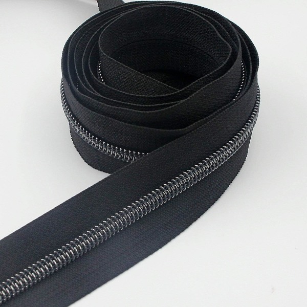 Sbest Nylon Dragkedjor #5 10 Yards Sy Dragkedjor Bulk Diy Dragkedja Per Meter Bulk Med 20 st Slider-långa Dragkedjor För Skräddarsydda Sömnadshantverk Väska (pistolmetall