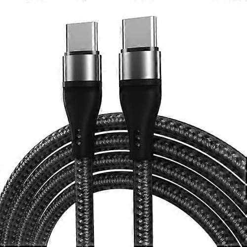 ADC-004 USB-C / Type-C till USB-C / Type-C PD Snabbladdningsvävdatakabel Black 2m
