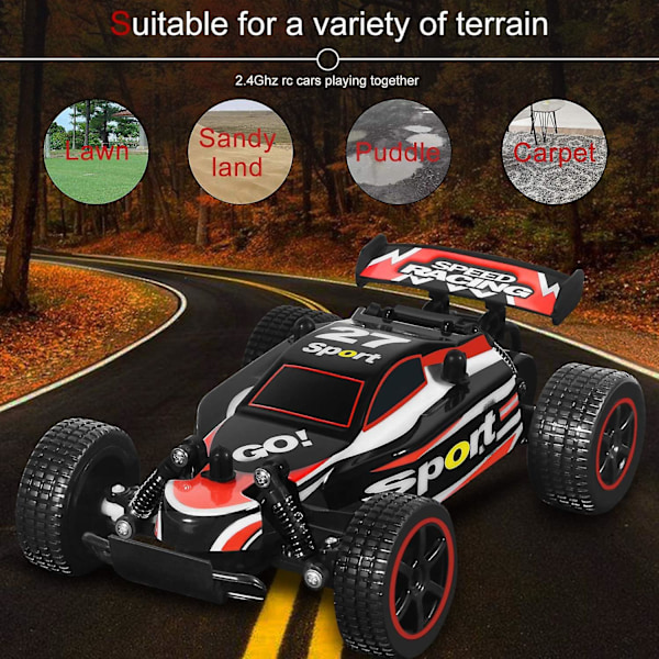 Rc Racing -autot 2,4 GHz radio-ohjattava auto 1:20 2wd (punainen 23211)